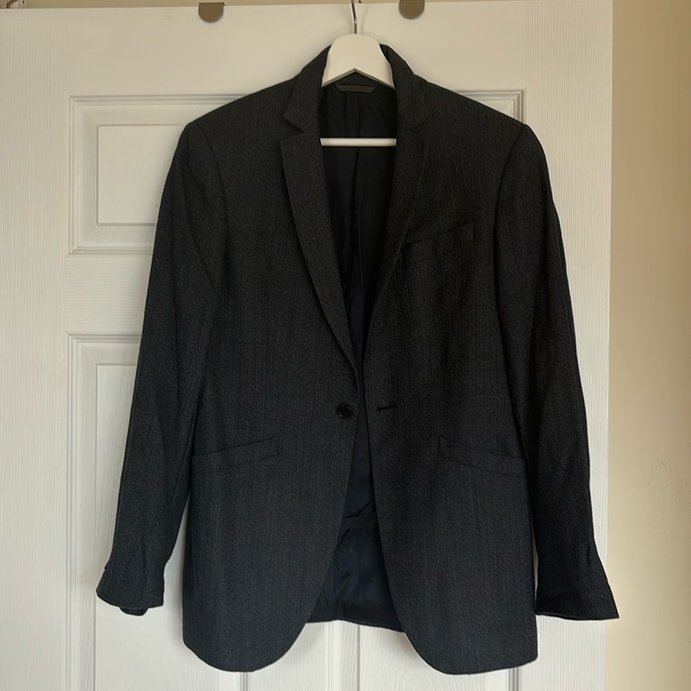 john varvatos wool & silk blazer